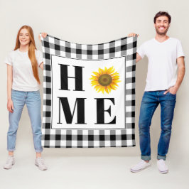 Cobertor De Velo Buffalo cheque girassol "Casa"