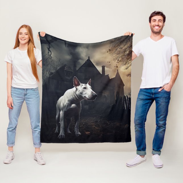 Cobertor De Velo Bull Terrier Halloween Assustador (In Situ)