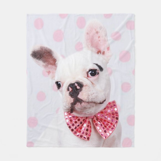 Cobertor De Velo Bulldog Francês com Arco (Frente)