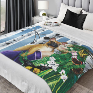 Cobertor De Velo Bulldog Francês e Dryad