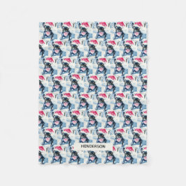 Cobertor De Velo Bulldog Francês em Santa Hat ou Foto Personalizada