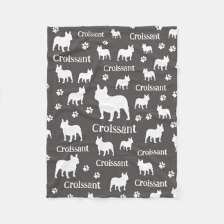 Cobertor De Velo Bulldog Francês Personalizado Cão Blanket Frenchie