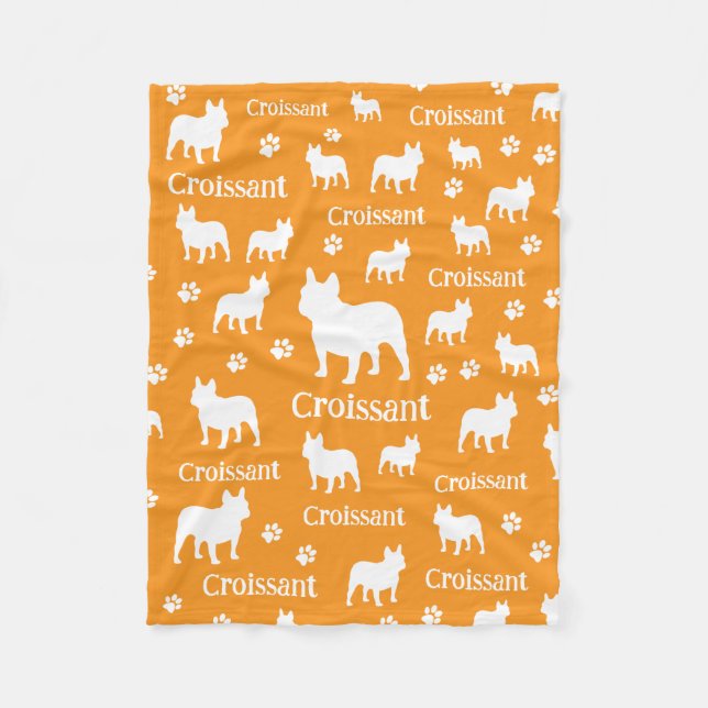 Cobertor De Velo Bulldog Francês Personalizado Cão Blanket Frenchie (Frente)