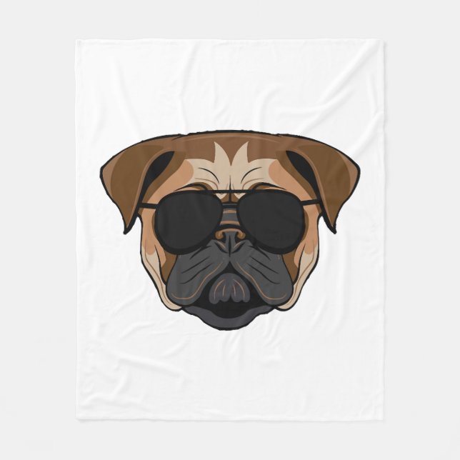 Cobertor De Velo Bulldog geek (Frente)