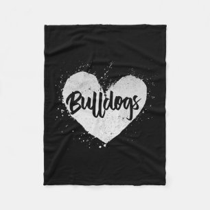 Cobertor De Velo Bulldog - Heart Dog Lover Animal Breeder Puppy Ow