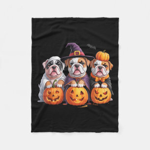 Cobertor De Velo Bulldog Inglês Engraçado Fantasma Frenchie Cachorr