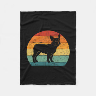Cobertor De Velo Bulldog Retro Vintage 60s 70s Diversão Frenchie Lo