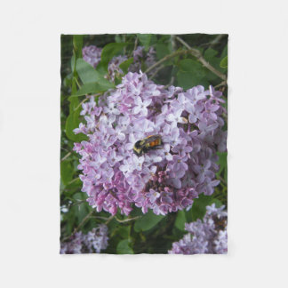 Cobertor De Velo Bumblebee e Lilac Tree Fleece Blanket