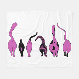 Cobertor De Velo Bumbuns de Gato Roxo