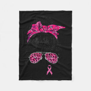 Cobertor De Velo Bun Gles usa guerreiro cor-de-rosa Conscientização