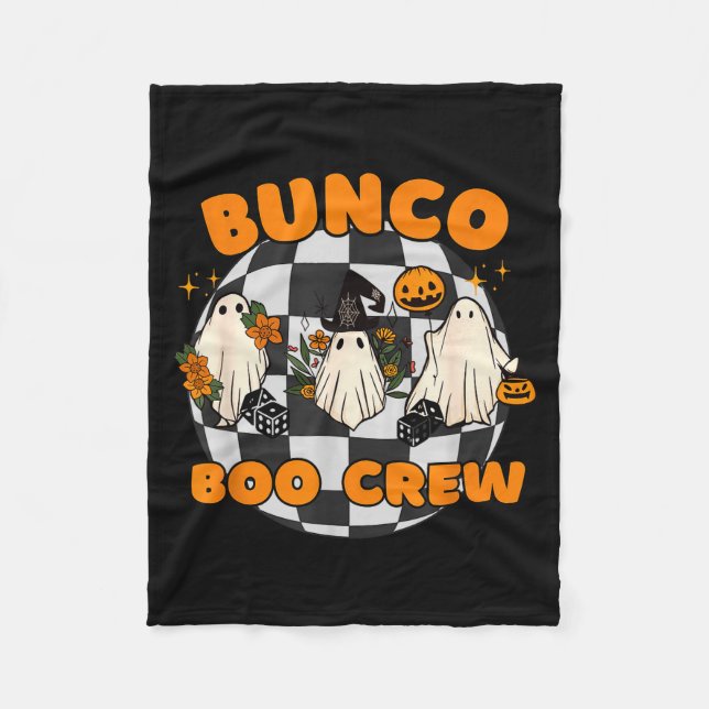Cobertor De Velo Bunco Boo Crew Bunco Halloween Dice  (Frente)
