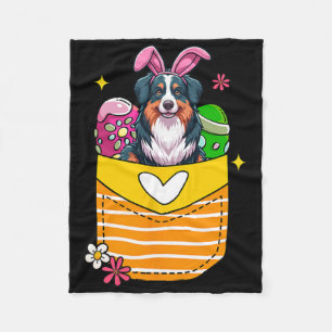 Cobertor De Velo Bunny Australian Shepherd Ovos de Chocolate de Pás