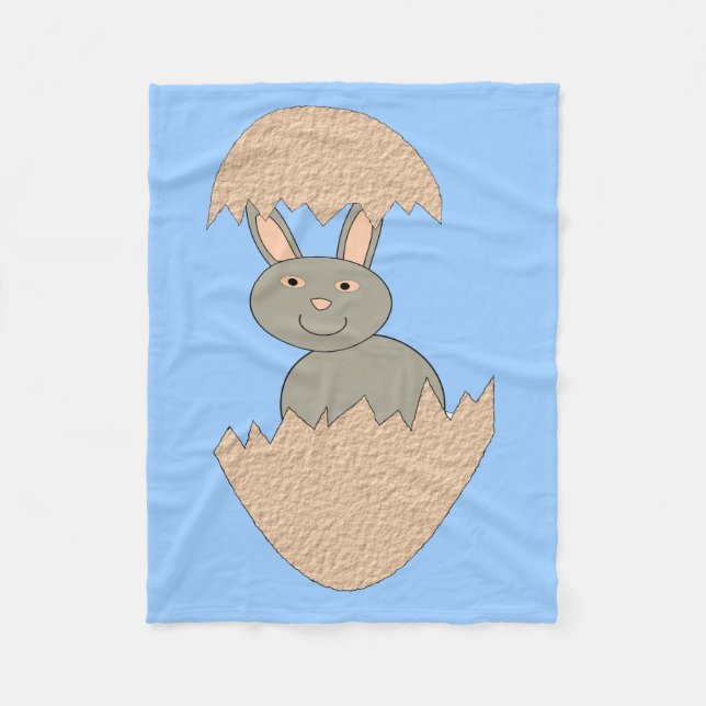 Cobertor De Velo Bunny Hatching do Ovo Fleece Blanket (Frente)