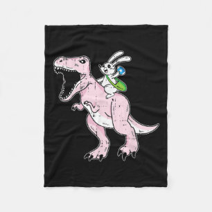 Cobertor De Velo Bunny Riding Dinosaur Easter Egg Hunting Rabbit Sp
