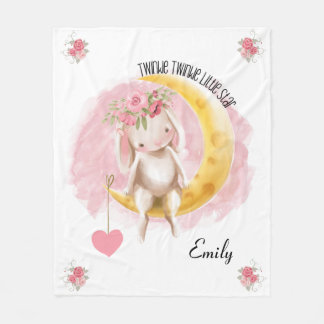 Cobertor De Velo Bunny Twinkle Twinkle Pequena Estrelinha Rhyme 