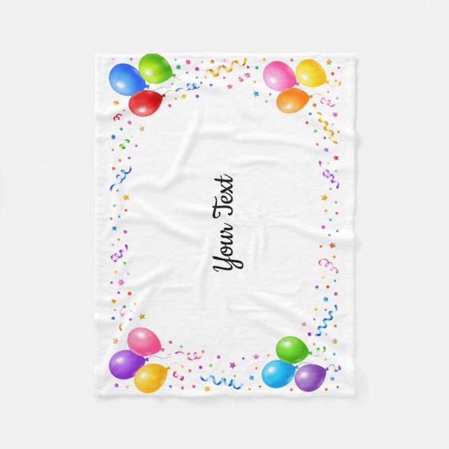 Cobertor De Velo Bunte Party Ballons Konfetti Rahmen Design (Frente)