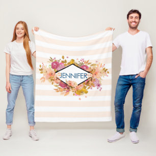 Cobertor De Velo Buquê de cor laranja e rosa com quadro de diamant