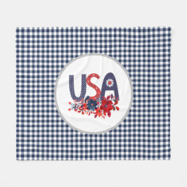 Cobertor De Velo Buquê Patriótico Red White e Blue USA