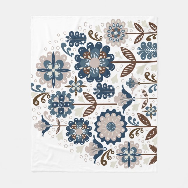 Cobertor De Velo Buquês multicores: Desenho manual (Frente)