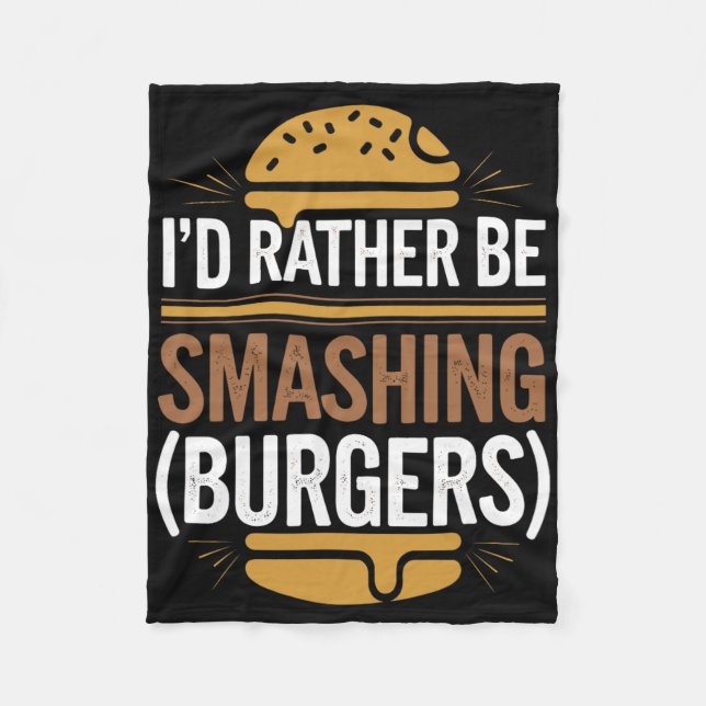 Cobertor De Velo Burger Esmagado Lover Grilado Cheeseburger - Parte (Frente)