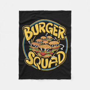 Cobertor De Velo Burger Squad Engraçado Cheeseburger Comida Hamburg