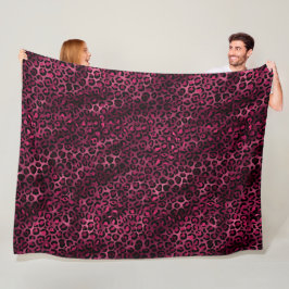 Cobertor De Velo Burgundy e Dourado Design Série Leopardo 9
