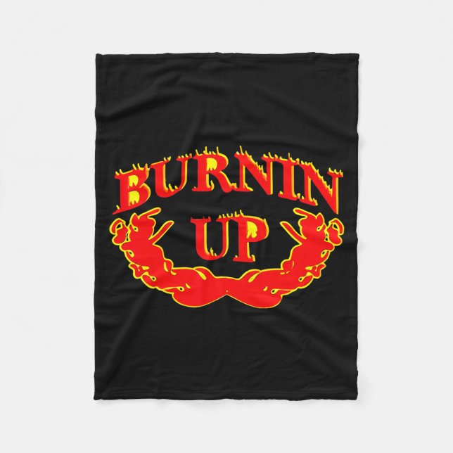 Cobertor De Velo Burnin Up Flames Vintage  (Frente)