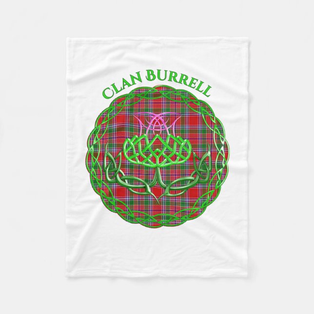 Cobertor De Velo Burrell Scottish Tartan Celtic Thistle (Frente)