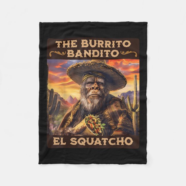 Cobertor De Velo Burrito Bandito El Squatcho (Frente)