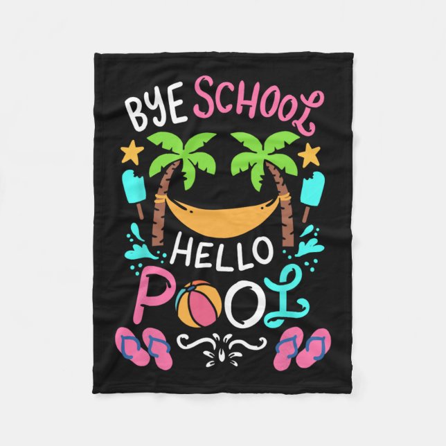 Cobertor De Velo Bye School Beach T Ball Tee Hammock (Frente)