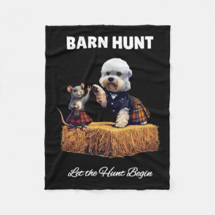 Cobertor De Velo Byrn Hunt Lover - Rato Cute E Cachorro Dinmont Din