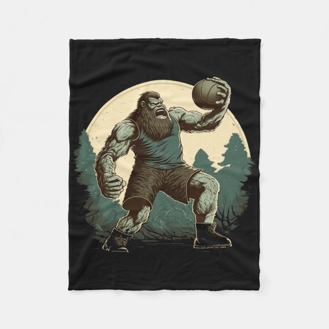 Cobertor De Velo Bysketbyll Bigfoot Sasquatch Byller Fun Bysketbyll (Frente)