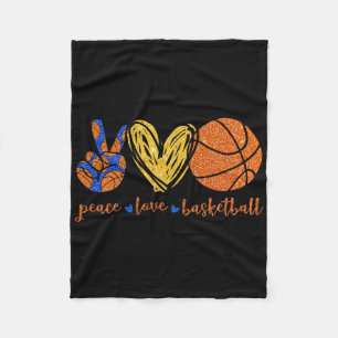 Cobertor De Velo Bysketbyll Cute Bysketbyll Lovers do Peace Love pr