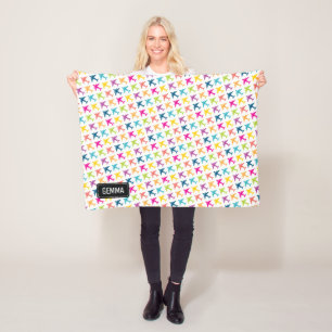 Cobertor De Velo C-17 Transporte Jet Nome Personalizado Baby Blanke