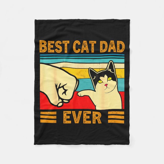 Cobertor De Velo Ca Men Cat Dad Ever Funny Cat Lover Gift  (Frente)