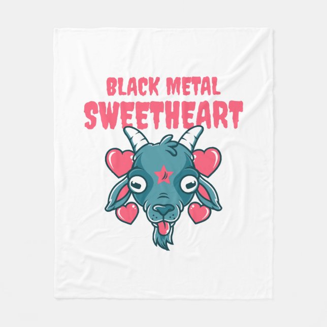 Cobertor De Velo cabeça de cabra fofa baphomet (Frente)