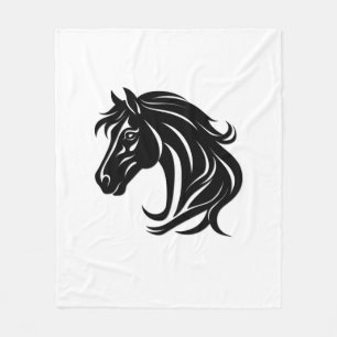Cobertor De Velo Cabeça de Cavalo Preto Magnífico