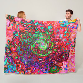 Cobertor De Velo Cabeça Vermelha De Água Abstrato Retro Líquido