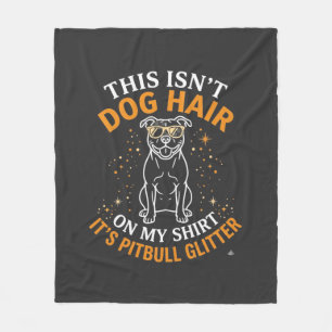 Cobertor De Velo Cabelo de Cachorro Pitbull Brilho Usando Óculos de
