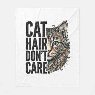 Cobertor De Velo Cabelo de Gato Não Me Importa Camisa de Gato com G