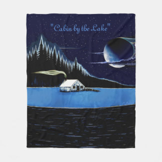Cobertor De Velo "Cabina pelo lago" Fleece Blanket Versão 2