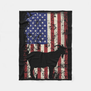 Cobertor De Velo Cabra Patriótica 4 De Julho Bandeira Americana