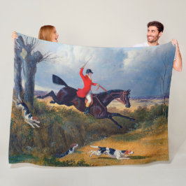 Cobertor De Velo Caça à raposa limpando uma vala 1839 Cachorro