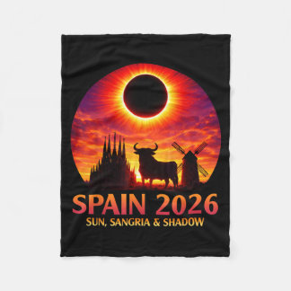 Cobertor De Velo Caçador de Eclipse Solar Espanha 2026 12 de Agosto