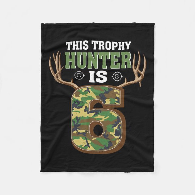 Cobertor De Velo Caçador de veados de caça à Festa de aniversário,  (Frente)