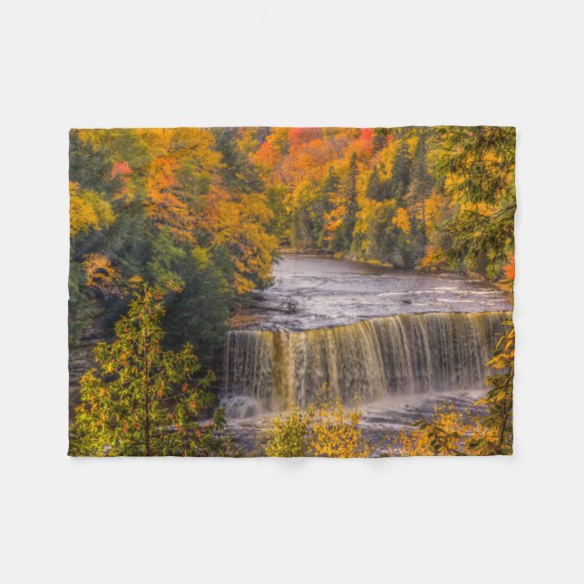 Cobertor De Velo Cachoeira Superior com Cores de Outono (Frente (Horizontal))