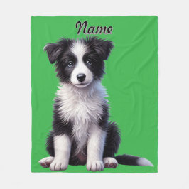 Cobertor De Velo Cachorrinho Personalizado Border Collie Fofo