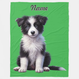 Cobertor De Velo Cachorrinho Personalizado Border Collie Fofo