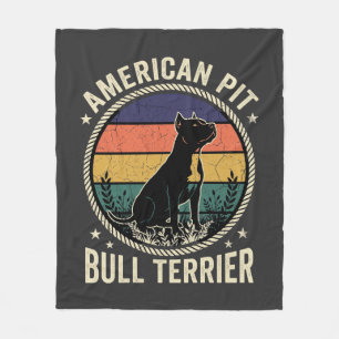 Cobertor De Velo Cachorro American Pit Bull Terrier Pôr do Sol Vint