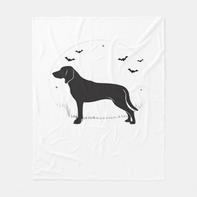 Cobertor De Velo Cachorro Americano de Foxhound - Silhueta da Lua d (Frente)